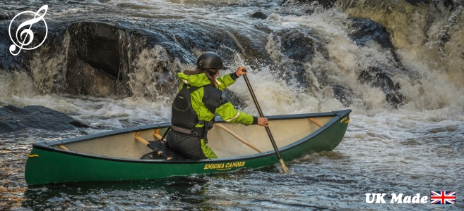 Enigma RTI 13 Solo Open Canoe On Moving Whitewater